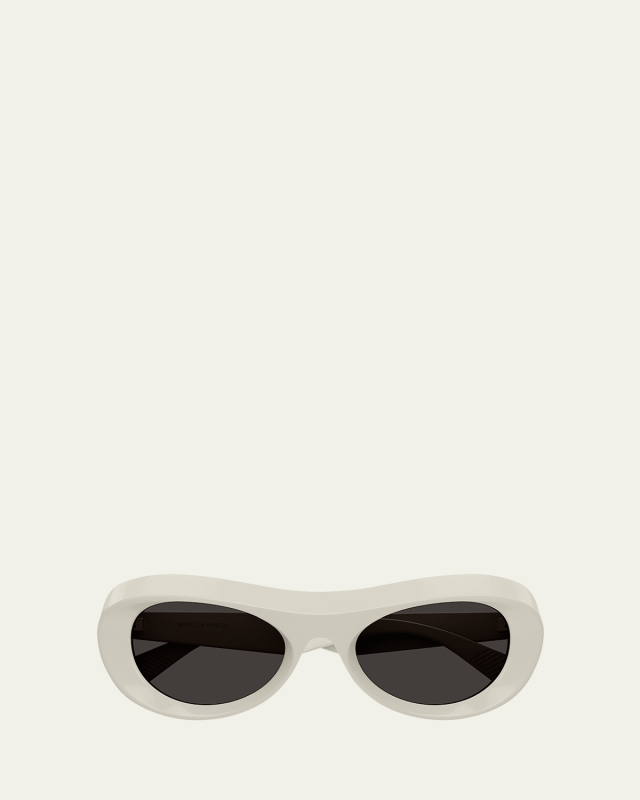 Beveled Acetate Round Sunglasses